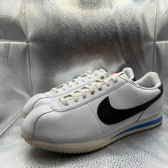 Size 13 Nike Cortez Lace Up White Black Photo Blue 2023 Sneaker Shoes DM4044-100 - Picture 6 of 11